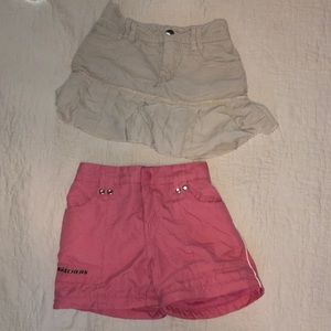 Little girls sz 6 two piece shorts skort